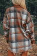 Karleedress Button Up Corduroy Splice Plaid Shacket