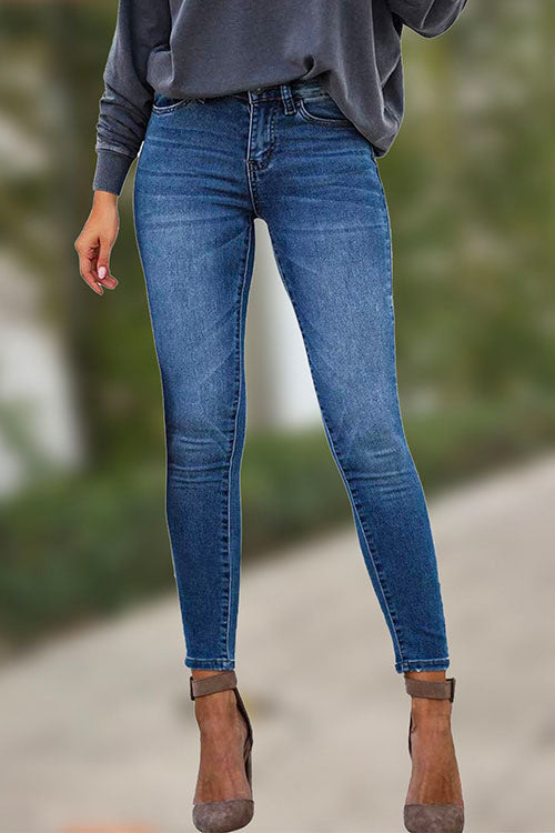 Karleedress Stretchy Mid Rise Skinny Denim Pants