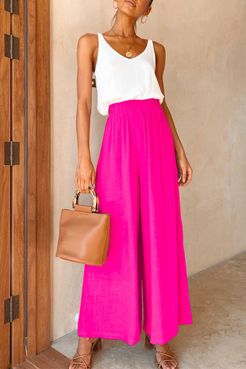 Karleedress Elastic Waist Wide Leg Palazzo Pants