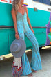 Karleedress Lace Up Bell Bottoms Tie Dye Cami Jumpsuit