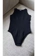 Karleedress Sleeveless Stretchy Triangle Swim Inspired Bodysuit