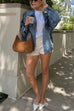 Karleedress Vintage Button Down Pocketed Denim Jacket