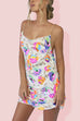 Karleedress Chain Strap Backless Sequin Floral Mini Cami Dress