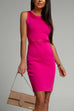 Karleedress Mesh Splice Waisted Sleeveless Pencil Dress