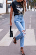 Karleedress Trendy Distressed Stretch Ripped Denim Pants