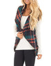 Karleedress Pockets Plaid Jacket Vest