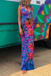 Karleedress Strappy Backless Tie Dye Maxi Dress