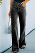 Karleedress Split Bottoms Distressed Wide Leg Jeans