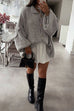 Karleedress Drop Shoulder Button Up Slouchy Sweater Cardigan