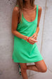 Karleedress Scoop Neck Solid Casual Tank Dress