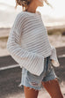 Karleedress Crewneck Long Sleeves Hollow Out Boho Knitting Pullovers