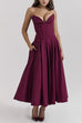 Karleedress V Neck Strapless Corset Swing Maxi Dress