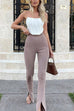 Karleedress High Rise Slit Bell Bottoms Skinny Pants