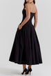 Karleedress V Neck Strapless Corset Swing Maxi Dress