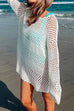 Karleedress Long Sleeves Hollow Out Crochet Beach Cover Up Dress