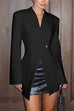 Karleedress Chic V Neck Single Button Irregular Blazer