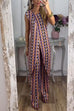 Karleedress Printed High Slit Long Tank Top and Bell Bottoms Pants Set