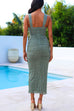 Karleedress Ruched Mesh Insert Bodycon Maxi Cami Dress