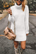 Karleedress Turtleneck Long Sleeves Ribbed Knit Sweater Dress(in 7 Colors!)