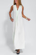 Karleedress Sleeveless V Neck Side Split Maxi Dress