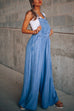 Karleedress Pocketed Wide Leg Baggy Denim Overalls