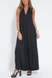 Karleedress Sleeveless V Neck Side Split Maxi Dress