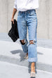 Karleedress Straight Leg Ripped Boyfriend Jeans