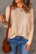 Karleedress Drop Shoulder Long Sleeves Solid Knitting Sweater