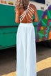 Karleedress Solid Criss Cross Backless Maxi Cami Dress