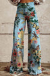 Karleedress High Waist Unique Print Wide Leg Pants