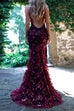 Karleedress Sequin V Neck Backless Maxi Cami Mermaid Party Dress