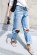 Karleedress Straight Leg Ripped Boyfriend Jeans