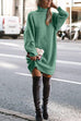 Karleedress Turtleneck Ribbed Knit Oversized Sweater Dress