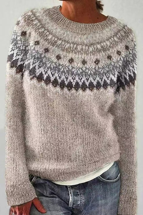 Karleedress Vintage Crewneck Unique Print Cozy Sweater(in 3 Patterns)