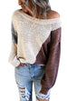 Karleedress Triple Color Block Knit Sweater