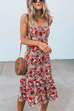 Karleedress Floral Sleeveless Midi Ruffle Dress