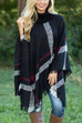 Karleedress Soft Tassel Lattice Cloak Poncho Sweater