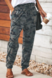 Karleedress High Waist Drawstring Camo Casual Pants