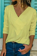 Karleedress Classic V-neck Long Sleeve Basic Tops