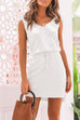 Karleedress Butterfly On Shoulder Sleeveless Tie Waist Mini Dress