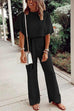 Karleedress Solid Flare Sleeve Tie Knot Jumpsuit