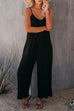 KD Solid Wide Leg Baggy Cami Jumpsuit