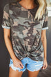 Karleedress Short Sleeve Casual Camo T Shirt