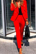 Karleedress Double Breasted Open Front Blazer Office Lady Suit Set