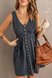 Karleedress Buttons Down Tank Mini Dress