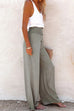 Karleedress Buttons Elastic Waist Wide Leg Pants