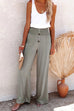 Karleedress Buttons Elastic Waist Wide Leg Pants