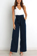 Karleedress Elegant Tie Waist Wide Leg Office Pants