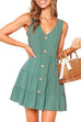 Karleedress Solid Button Down Swing Tank Dress