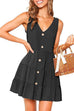 Karleedress Solid Button Down Swing Tank Dress